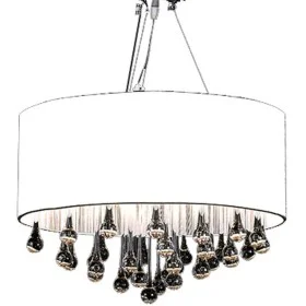 Lámpara colgante con 85 cristales blanca de vidaXL, Lámparas de araña - Ref: Foro24-60345, Precio: 120,62 €, Descuento: %