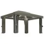 Cenador con cortina y tira de luces LED aluminio taupé 4x3 m de vidaXL, Carpas y cenadores - Ref: Foro24-3070357, Precio: 546...