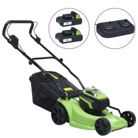 Cordless lawnmower with two 20V 2000 mAh Li-ion batteries by vidaXL, Push lawnmowers - Ref: Foro24-145791, Price: 276,99 €, D...