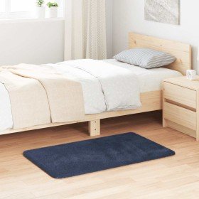 Alfombra de pelo largo NAVARRA azul marino 60x100 cm Poliéster en Alfombras | Comprar online en Foru.es