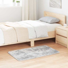 Alfombra de pelo largo NAVARRA gris plata 60x100 cm poliéster en Alfombras | Comprar online en Foru.es