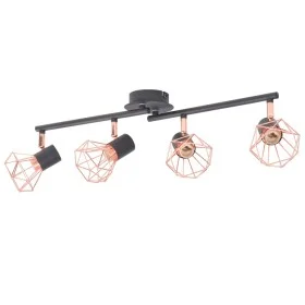 Lámpara de techo con 4 focos E14 negra y cobre de vidaXL, Apliques de techo - Ref: Foro24-244391, Precio: 46,88 €, Descuento: %