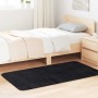 Alfombra peluda de pelo largo NAVARRA negra 80x150 cm poliéster en Alfombras | Comprar online en Foru.es