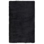Alfombra peluda de pelo largo NAVARRA negra 80x150 cm poliéster en Alfombras | Comprar online en Foru.es