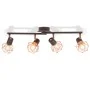 Lámpara de techo con 4 focos E14 negra y cobre de vidaXL, Apliques de techo - Ref: Foro24-244391, Precio: 46,88 €, Descuento: %