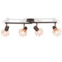 Lámpara de techo con 4 focos E14 negra y cobre de vidaXL, Apliques de techo - Ref: Foro24-244391, Precio: 47,65 €, Descuento: %
