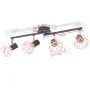 Lámpara de techo con 4 focos E14 negra y cobre de vidaXL, Apliques de techo - Ref: Foro24-244391, Precio: 46,88 €, Descuento: %