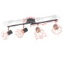 Lámpara de techo con 4 focos E14 negra y cobre de vidaXL, Apliques de techo - Ref: Foro24-244391, Precio: 47,65 €, Descuento: %