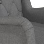 Sillón con patas mecedoras madera maciza caucho tela gris claro de vidaXL, Sillones - Ref: Foro24-329405, Precio: 202,75 €, D...