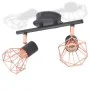 Lámpara de techo con 2 focos E14 negra y cobre de vidaXL, Apliques de techo - Ref: Foro24-244389, Precio: 28,14 €, Descuento: %