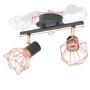 Lámpara de techo con 2 focos E14 negra y cobre de vidaXL, Apliques de techo - Ref: Foro24-244389, Precio: 28,14 €, Descuento: %
