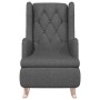 Sillón con patas mecedoras madera de caucho tela gris oscuro de vidaXL, Sillones - Ref: Foro24-329406, Precio: 221,44 €, Desc...