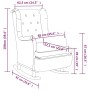 Sillón con patas mecedoras madera de caucho tela gris oscuro de vidaXL, Sillones - Ref: Foro24-329406, Precio: 221,44 €, Desc...