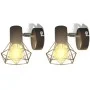Apliques bombilla filamento LED estilo industrial 2 uds negro de vidaXL, Apliques de pared - Ref: Foro24-242265, Precio: 26,0...