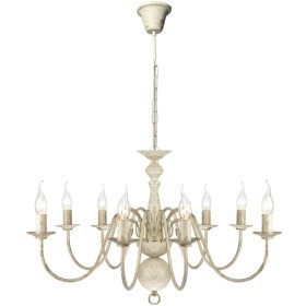 Lámpara de araña antique metal blanco 8 bombillas E14 de vidaXL, Lámparas de araña - Ref: Foro24-241383, Precio: 107,84 €, De...