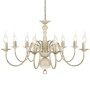 Lámpara de araña antique metal blanco 8 bombillas E14 de vidaXL, Lámparas de araña - Ref: Foro24-241383, Precio: 107,84 €, De...
