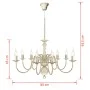 Lámpara de araña antique metal blanco 8 bombillas E14 de vidaXL, Lámparas de araña - Ref: Foro24-241383, Precio: 101,31 €, De...