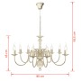 Lámpara de araña antique metal blanco 8 bombillas E14 de vidaXL, Lámparas de araña - Ref: Foro24-241383, Precio: 107,84 €, De...