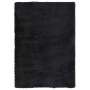 Alfombra peluda de pelo largo NAVARRA negra 160x230cm poliéster en Alfombras | Comprar online en Foru.es