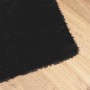 Alfombra peluda de pelo largo NAVARRA negra 160x230cm poliéster en Alfombras | Comprar online en Foru.es