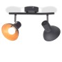 Lámpara de techo para 2 bombillas E27 negra y dorada de vidaXL, Apliques de techo - Ref: Foro24-244409, Precio: 22,92 €, Desc...