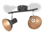 Lámpara de techo para 2 bombillas E27 negra y dorada de vidaXL, Apliques de techo - Ref: Foro24-244409, Precio: 21,55 €, Desc...