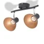 Lámpara de techo para 2 bombillas E27 negra y dorada de vidaXL, Apliques de techo - Ref: Foro24-244409, Precio: 21,55 €, Desc...