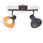 Lámpara de techo para 2 bombillas E27 negra y dorada de vidaXL, Apliques de techo - Ref: Foro24-244409, Precio: 22,92 €, Desc...