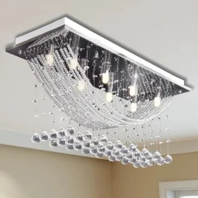 Lámpara de techo con lágrimas de cristal 8 x G9 29 cm de vidaXL, Apliques de techo - Ref: Foro24-241391, Precio: 150,72 €, De...