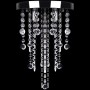 Lámpara blanca colgante de metal con adornos de cristal de vidaXL, Lámparas de araña - Ref: Foro24-241382, Precio: 34,80 €, D...