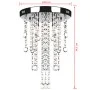Lámpara blanca colgante de metal con adornos de cristal de vidaXL, Lámparas de araña - Ref: Foro24-241382, Precio: 35,49 €, D...