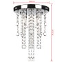 Lámpara blanca colgante de metal con adornos de cristal de vidaXL, Lámparas de araña - Ref: Foro24-241382, Precio: 34,80 €, D...