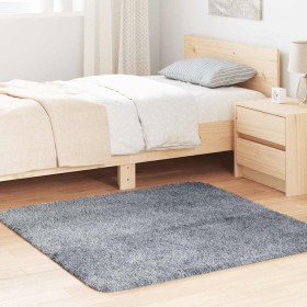 Alfombra de pelo largo NAVARRA gris claro 120x120 cm poliéster en Alfombras | Comprar online en Foru.es