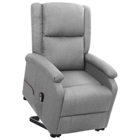 Sillón elevable tela gris claro de vidaXL, Sillones - Ref: Foro24-329699, Precio: 352,32 €, Descuento: %