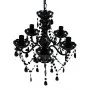 Lámpara de araña de cristal 5 bombillas negra de vidaXL, Lámparas de araña - Ref: Foro24-240308, Precio: 58,50 €, Descuento: %
