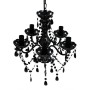 Lámpara de araña de cristal 5 bombillas negra de vidaXL, Lámparas de araña - Ref: Foro24-240308, Precio: 59,74 €, Descuento: %
