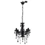 Lámpara de araña de cristal 5 bombillas negra de vidaXL, Lámparas de araña - Ref: Foro24-240308, Precio: 58,50 €, Descuento: %