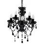 Lámpara de araña de cristal 5 bombillas negra de vidaXL, Lámparas de araña - Ref: Foro24-240308, Precio: 58,50 €, Descuento: %