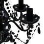 Lámpara de araña de cristal 5 bombillas negra de vidaXL, Lámparas de araña - Ref: Foro24-240308, Precio: 59,74 €, Descuento: %