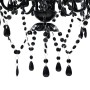 Lámpara de araña de cristal 5 bombillas negra de vidaXL, Lámparas de araña - Ref: Foro24-240308, Precio: 59,74 €, Descuento: %