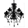 Lámpara de araña de cristal 5 bombillas negra de vidaXL, Lámparas de araña - Ref: Foro24-240308, Precio: 58,50 €, Descuento: %