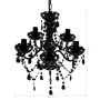 Lámpara de araña de cristal 5 bombillas negra de vidaXL, Lámparas de araña - Ref: Foro24-240308, Precio: 59,74 €, Descuento: %