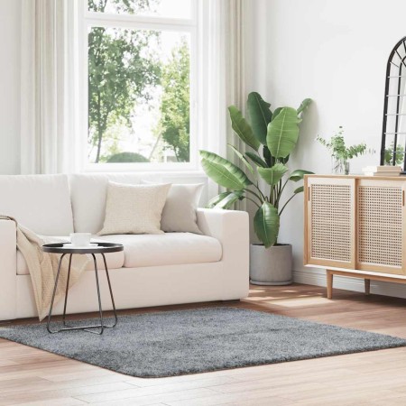 Alfombra de pelo largo NAVARRA gris claro 160x160 cm poliéster en Alfombras | Comprar online en Foru.es