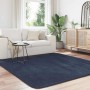 Alfombra de pelo largo NAVARRA azul marino 200x200 cm poliéster en Alfombras | Comprar online en Foru.es