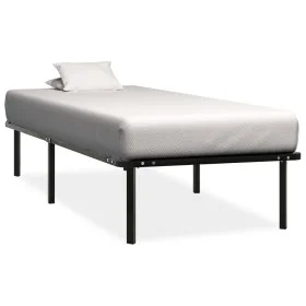 Estructura de cama de metal negro 90x200 cm de vidaXL, Camas y somieres - Ref: Foro24-284678, Precio: 97,43 €, Descuento: %