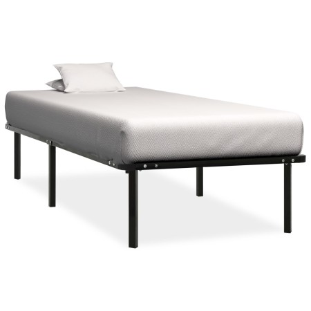 Estructura de cama de metal negro 90x200 cm de vidaXL, Camas y somieres - Ref: Foro24-284678, Precio: 93,16 €, Descuento: %