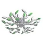 Lámpara de techo cristal forma de hoja 5 E14 verde y blanca de vidaXL, Apliques de techo - Ref: Foro24-241478, Precio: 60,83 ...