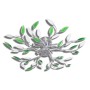 Lámpara de techo cristal forma de hoja 5 E14 verde y blanca de vidaXL, Apliques de techo - Ref: Foro24-241478, Precio: 55,20 ...