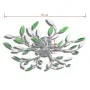 Lámpara de techo cristal forma de hoja 5 E14 verde y blanca de vidaXL, Apliques de techo - Ref: Foro24-241478, Precio: 60,83 ...