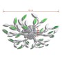 Lámpara de techo cristal forma de hoja 5 E14 verde y blanca de vidaXL, Apliques de techo - Ref: Foro24-241478, Precio: 55,20 ...